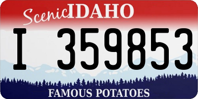 ID license plate I359853