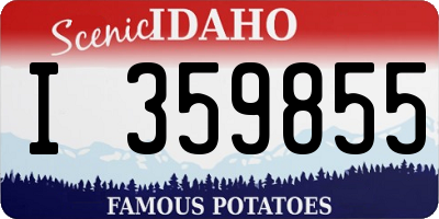 ID license plate I359855