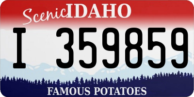 ID license plate I359859
