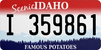 ID license plate I359861