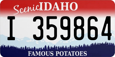 ID license plate I359864