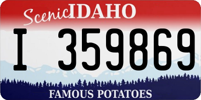 ID license plate I359869