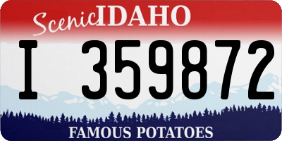 ID license plate I359872