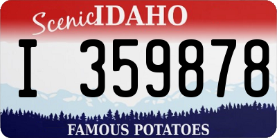 ID license plate I359878