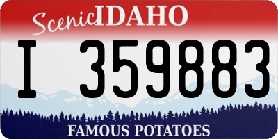 ID license plate I359883