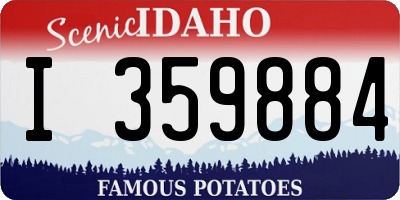 ID license plate I359884