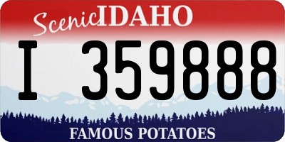 ID license plate I359888