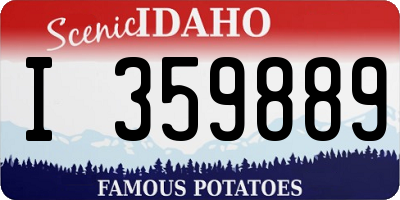 ID license plate I359889