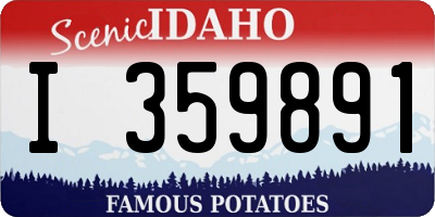 ID license plate I359891
