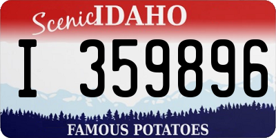 ID license plate I359896