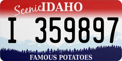 ID license plate I359897