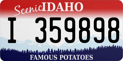 ID license plate I359898