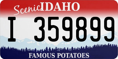 ID license plate I359899