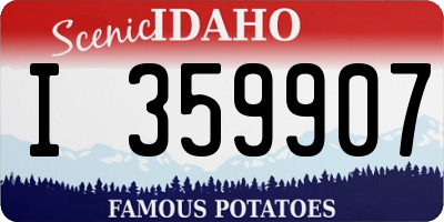 ID license plate I359907