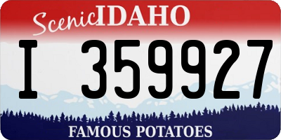 ID license plate I359927