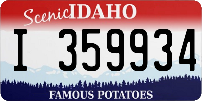 ID license plate I359934