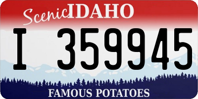 ID license plate I359945