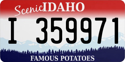 ID license plate I359971