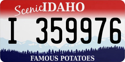 ID license plate I359976