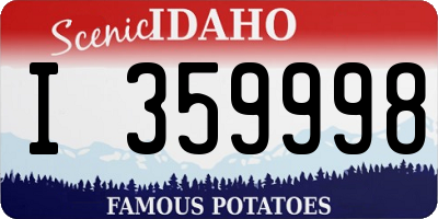 ID license plate I359998
