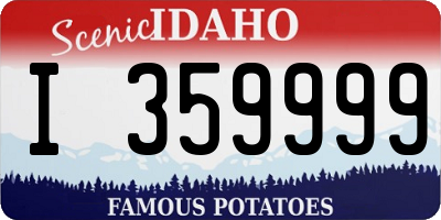 ID license plate I359999