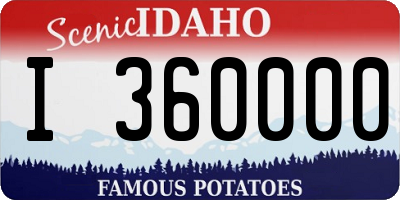 ID license plate I360000