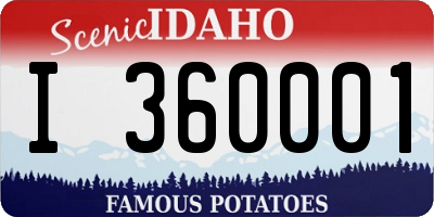ID license plate I360001