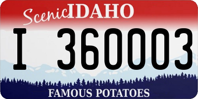 ID license plate I360003