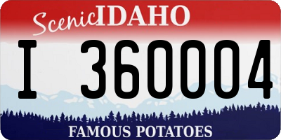 ID license plate I360004