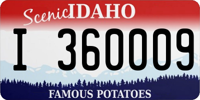 ID license plate I360009