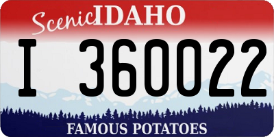 ID license plate I360022