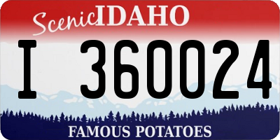 ID license plate I360024