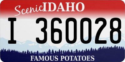 ID license plate I360028