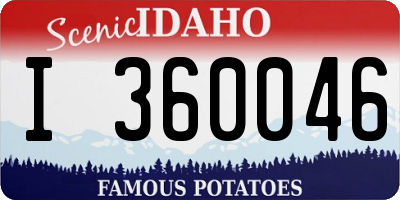 ID license plate I360046