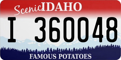 ID license plate I360048