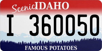 ID license plate I360050