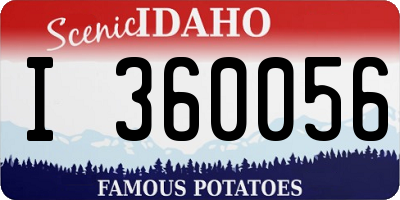 ID license plate I360056
