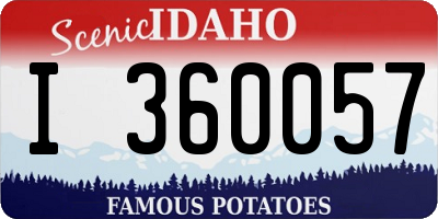 ID license plate I360057