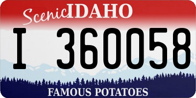 ID license plate I360058