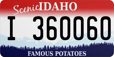 ID license plate I360060