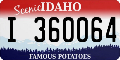 ID license plate I360064