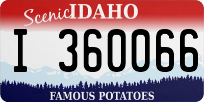 ID license plate I360066