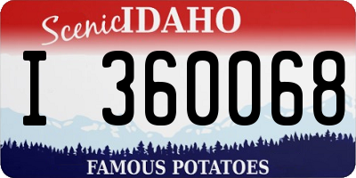 ID license plate I360068