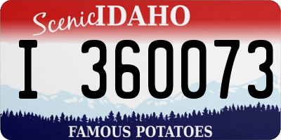 ID license plate I360073
