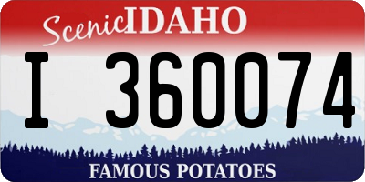 ID license plate I360074