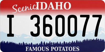 ID license plate I360077