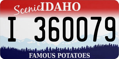 ID license plate I360079