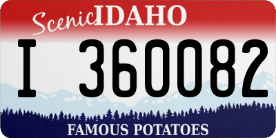 ID license plate I360082