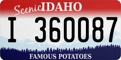 ID license plate I360087