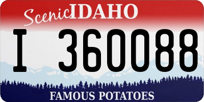 ID license plate I360088